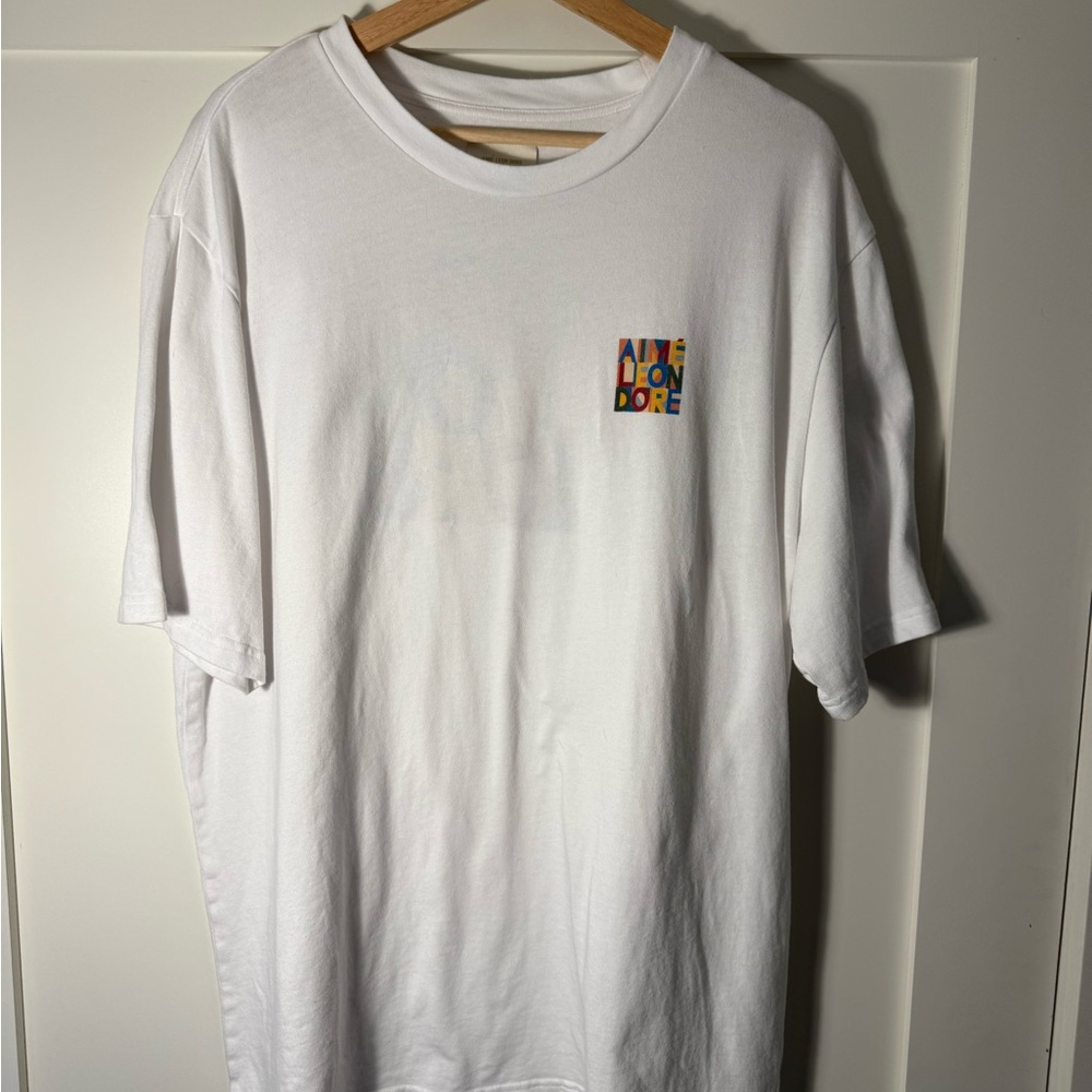 Aime Leon Dore White Tee with Box Colorful Logo